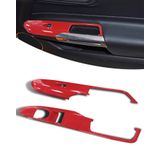 Bonbo Araba Camı Kaldırma Anahtarı Panel Çıkartması, Pencere Kaldırma Kapı Kilidi Anahtarı Kontrol Paneli Kapağı Trim Ford Mustang 2015-2023 ile Uyumlu Kırmızı
