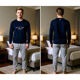 Bonbon Erkek Pamuklu Lacivert Renk Pijama Takımı AL009-2
