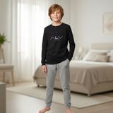 Bonbon Genç Erkek Pamuklu Siyah Renk Pijama Takımı AL009 V2 BB2441