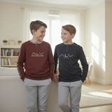 Bonbon Genç Erkek Pamuklu Yakası Düğmeli Cepli Hediyelik 2 Adet 2'li Alt Üst Pijama Takımı AL009 V2, AL003 V1 BB2461 - Desenli - 15 - 16 Yaş