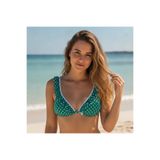 BONBON Kadın Plaj Giyim Yeşil Renk Puantiyeli Bikini Üst BB2624