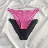 Bonbon Kadın Transparan Kalp Figürlü 2'li Paket Slip Külot BB2178