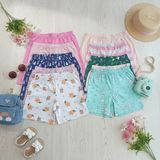 Bonbon Kız Çocuk 10'lu Karışık Rahat Pamuklu Çocuk Şort BB2768 - 5 - 6 Yaş - Desenli