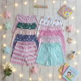 Bonbon Kız Çocuk 10'lu Karışık Rahat Pamuklu Çocuk Şort BB2768 - Desenli