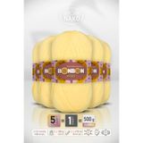 BONBON Kristal - Açık Sarı (98854) - 5'li Paket - 100gr/475m - İnce Lif El Örgü İpi - Şal Bluz İpi