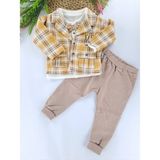 Bonboner Kids Erkek Bebek / Çocuk Ceket Body Pantolon Papyonlu Üçlü Takım - 12 - 18 Ay - 00Sarı
