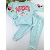 Bonboner Kids Kız Çocuk Eşofman Takımı Pamuklu Minnie Mouse Baskılı Mevsimlik Pembe ve Açık Mavi Renk Seçenekleri - 3 - 4 Yaş - 00Mavi