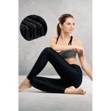 Bonbonetti Chocolate Baby & Kids Kadın Siyah Içi Peluş Esnek Kışlık Termal Tayt Karışık