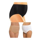 bonbonetti chocolate baby&kids bonbonetti Toparlayıcı Pamuklu Likralı Esnek Hamile Külodu 3'lü Paket, XXL, bon6548965dfg, Siyah Beyaz Ten, Kadın