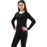 Bonbonetti Unisex Çocuk Uzun Kollu Atlet Termal Siyah 3 - 5 Yaş