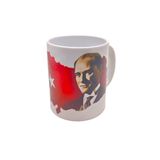 BONCADAS PORSELEN KUPA BARDAK (ATATÜRK VE TÜRK BAYRAĞI TEMALI)