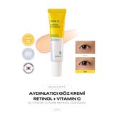 BONCEPT Retinol ve C Vitamini İçeren Aydınlık Görünüm Sağlayan Conceal Göz Kremi Vita C Eye Cream