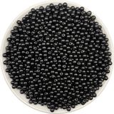 Boncuk 50 gr 4mm Siyah Renk Cam Inci ,takı Yapım Boncuğu, Hobi (50GR,~550 Adet )