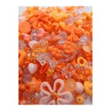 Boncuk Abla Turuncu Jelly Charm Boncuk Karışık 30 Adet Figür Plastik Boncuk