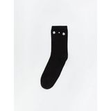 Boncuk Işlemeli Kadın Soket Çorap (W5) - Standart - Black