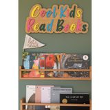 Boncukafası Cool Kids Read Books Yazılı Duvar Dekorasyon Ürünü Çocuk Odası Bebek Odası