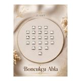 Boncukcu Abla 8 ml Gümüş Piramit Drop Delikli Dikme Drop Gotik giyim Zımba (25 adet)