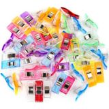 Boncukcu Abla Dikiş Nakış Kumaş Kağıt Maşası Plastik Klips Tutucu Mandal Orta Boy (3 cm X1,5 Cm) 15 Adet