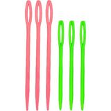 Boncukcu Abla Plastik Yün Iğnesi (6 Adet ) 3 Büyük Boy 3 Küçük