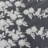 Boncuklu 14 Metre Dantel Kumaş 2017001-3DB