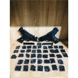 Boncuklu 2 Adet Uzi Silah + 42 Paket Mermi - Siyah