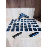 Boncuklu Silah Colt Metal Emniyetli Horozu Çekilebilen 30x13 cm+40 Paket Plastik Boncuk ( 2500 ADET)