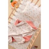 Bondberro Bebek ve Çocuk Uyku Seti ( Battaniye Çarşaf Yastık Kılıfı ) %100 Pamuk ( Kaz ) - Somon - 80 x 130 cm