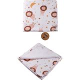 Bondilolly Pamuk Desenli Polar Bebek Battaniye - 60 x 110 cm - Krem