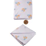 Bondilolly Pamuk Desenli Polar Bebek Battaniye - 90 x 120 - Açık Krem