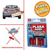 Bondit Arac Plaka Guclu Yapistirici 3M Yapistirma Cift Tarafli Bant Bandi 95Mm X 35Mm Bnd01069530