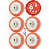 Bondit Turuncu Oto Pasta Cila Parlatma Polisaj Süngeri 150mm 6 Lı Paket