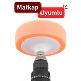 Bondit Turuncu Oto Pasta Cila Parlatma Polisaj Süngeri 150mm + Matkap Aparatı