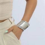 Bone Cuff Unisex Kalın Silver Kelepçe Kemik Manşet Bileklik Gümüş