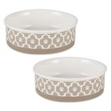 Bone Dry Lattice Collection Evcil Hayvan Kasesi ve Kutu, Büyük Set, 7,5 x 2,4, Taş, 2 Parça