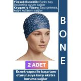 #Bone Konforlu Esnek Yumuşak Havuz Deniz Yüzme Kaygan İç Yüzey Çok Şık Su Geçirmez Saç Bonesi 2 Adet