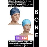 #Bone Konforlu Esnek Yumuşak Havuz Deniz Yüzme Kaygan İç Yüzey Şık Su Geçirmez Saç Bonesi İkili Set