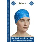 #Bone Uzun Saç Kaymaz Su Geçirmez Sızdırmaz Yüzücü Havuz Deniz Bonesi Elastik Bez Yüzme Şapkası