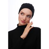 BONEMODA Bone Moda Kadın Dikişsiz Penye Bağlamalı Bone – Günlük Tesettür İç Bone