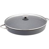 Bonera 38 cm Cam Kapaklı Pro Plus Granit Balık - Fırın Tepsisi Pro 1203 - Gri