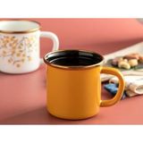 Bonera Emaye Kupa Bardak 550 ml Hardal Sarısı - Mug