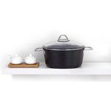 Bonera Pro-Plus 26cm Tekli Titanyum Kaplama Tencere - Siyah - 26 CM