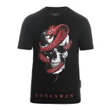 Bonesmen Yuvarlak Yaka Kırmızı Yılan T-shirt