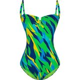 Bonesta Swimwear Taş Baskılı U Balenli Mayo - 42 - Yeşil