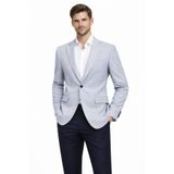 Bonesti Erkek Slim Fit Blazer Ceket Beyaz Siyah Nokta Desenli