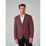 Bonesti Erkek Slim Fit Blazer Ceket Bordo Beyaz - Bordo - Beyaz - 6 Drop - 60