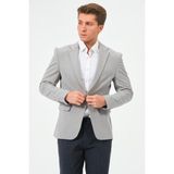 Bonesti Erkek Slim Fit Likralı Blazer Ceket Açık Gri - 48 - 6 Drop
