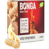 Bonga Odun Yünü Tutuşturucu 10 Adet 140 g %100 Doğal Uzun Yanma Süresi ile Hızlı Alevlenme