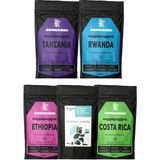 Bongardi Coffee 5X200 Gram Tanzanya Ruanda Kosta Rika Etiyopya Perfect Blend Kahve Seti - 1 kg - Çekirdek (Öğütülmemiş)