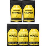 Bongardi Coffee Colombia Yöresel Single Orjin Nitelikli Kahve Seti 5X200G (Çekirdek Veya Öğütülmüş Seçilebilir) - Öğütülmüş Filtre Kahve - 1 kg