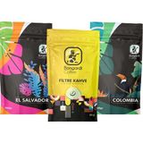 Bongardi Coffee Yöresel Filtre Kahve Demleme Seti Önerileri 3'lü El Salvador Colombia Klasik Filtre Kahve Makinesi Uyumlu ! - 3 Adet